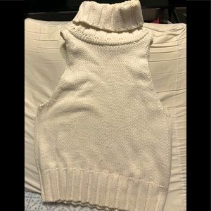 JLO Vintage Women’s Crop Sleeveless Turtleneck Sweater Size XL